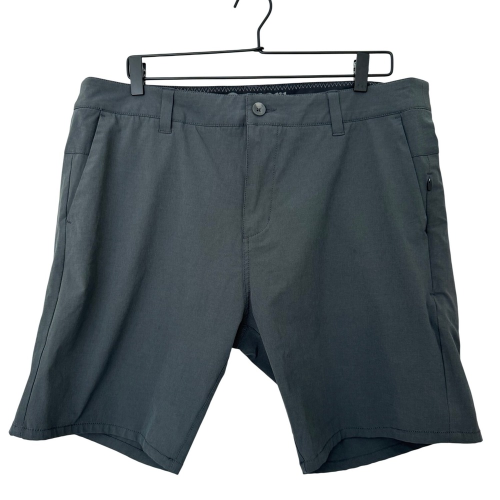 Vuori Mens Aim Short Charcoal Gray Athletic Performance Casual Golf Tennis 36